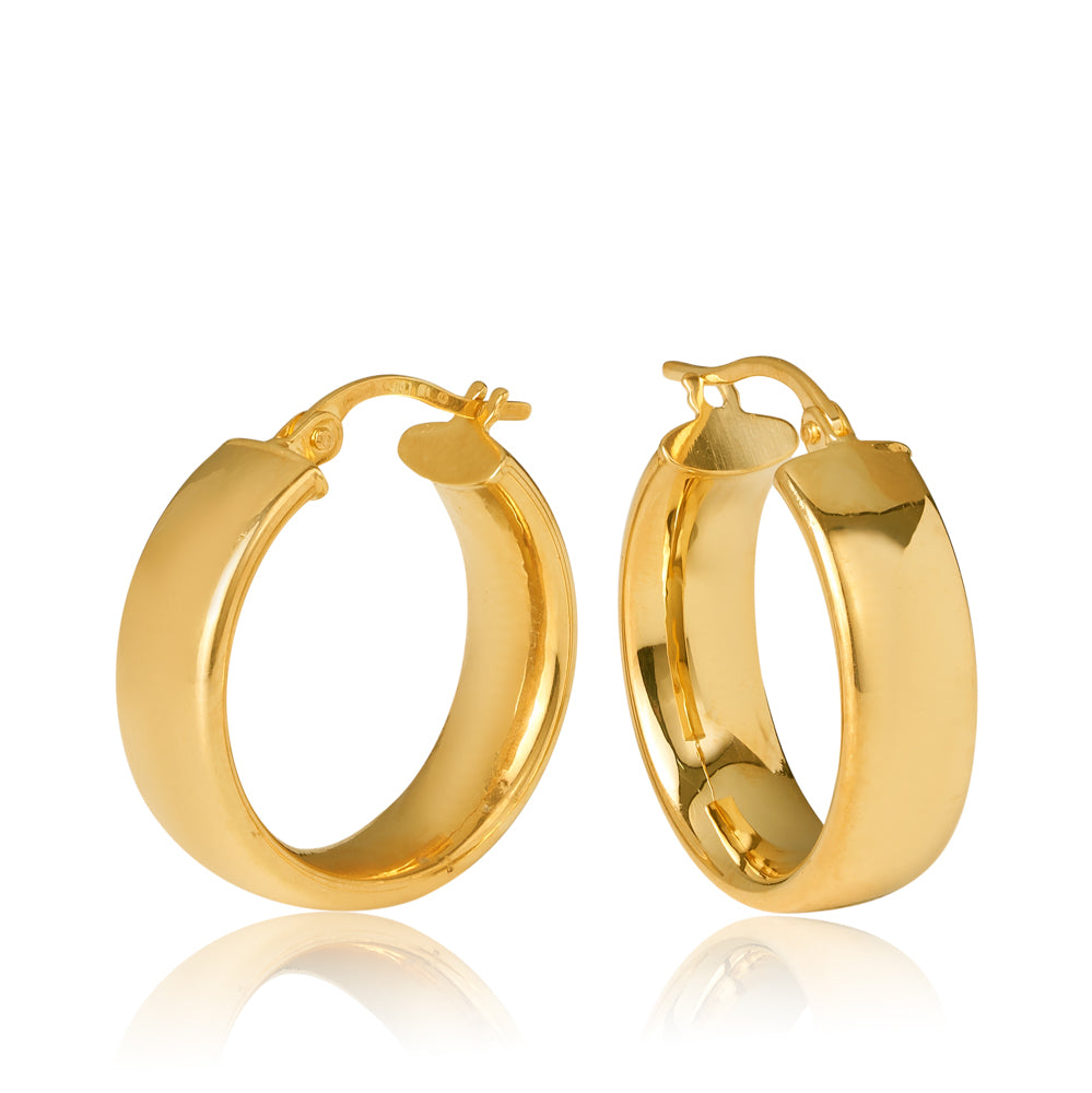 9ct Yellow Gold Hoop Earrings