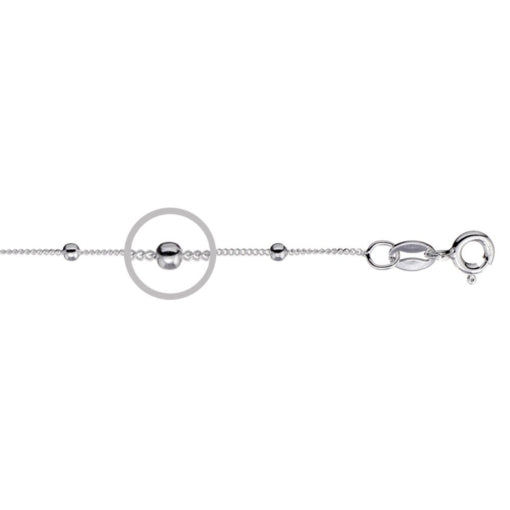 Sterling Silver Ball Chain, 40cm