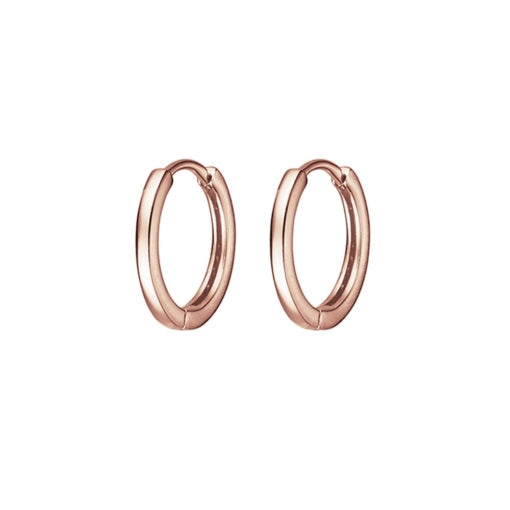 Sterling Silver Gold Plated Huggie Earrings, 8mm