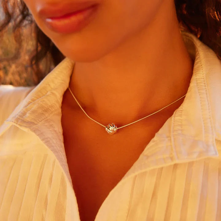 NAJO Nest Silver Necklace (45cm+ext)