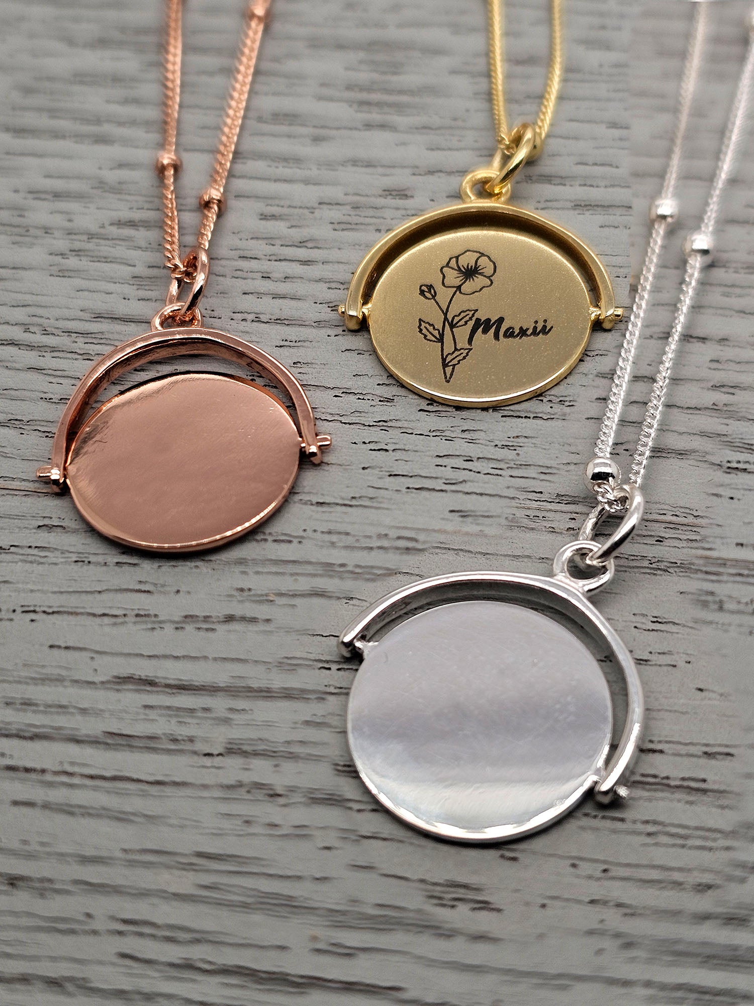 Customizable Heart Disc Necklet
