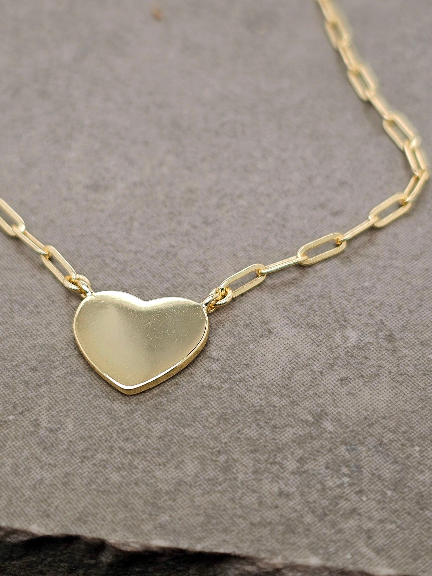 Customizable Heart Disc Necklet