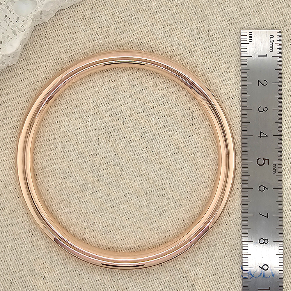 Solv Stainless Steel Gold Plated Gold Bangle, 69mm