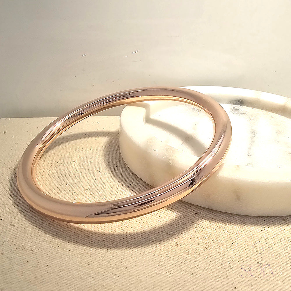 Solv Stainless Steel Gold Plated Gold Bangle, 69mm