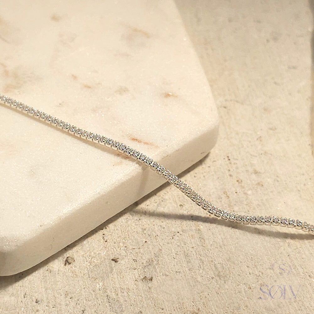 Solv Sterling Silver Cubic Zirconia Tennis Bracelet