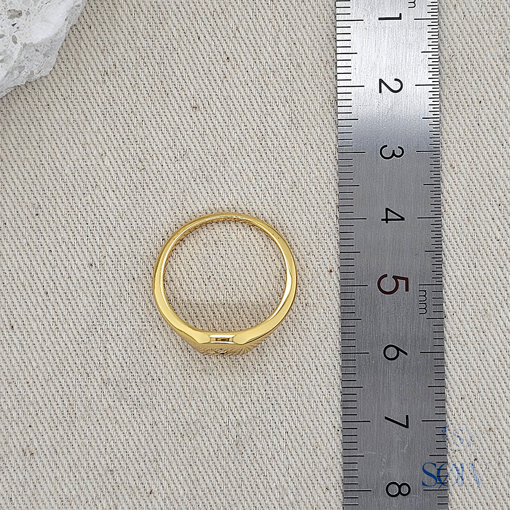 Solv Sterling Silver Signet with North Star
