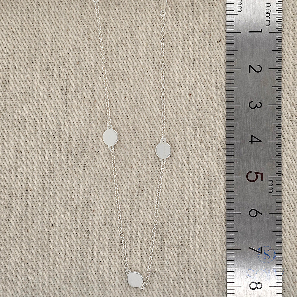 Solv Sterling Silver Droplet Necklet