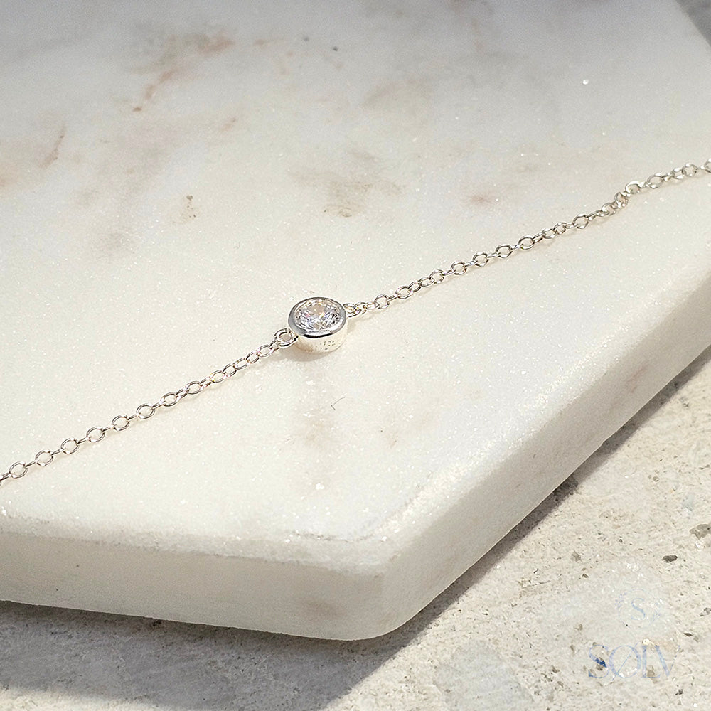 Solv Sterling Silver Cubic Zirconia Bracelet