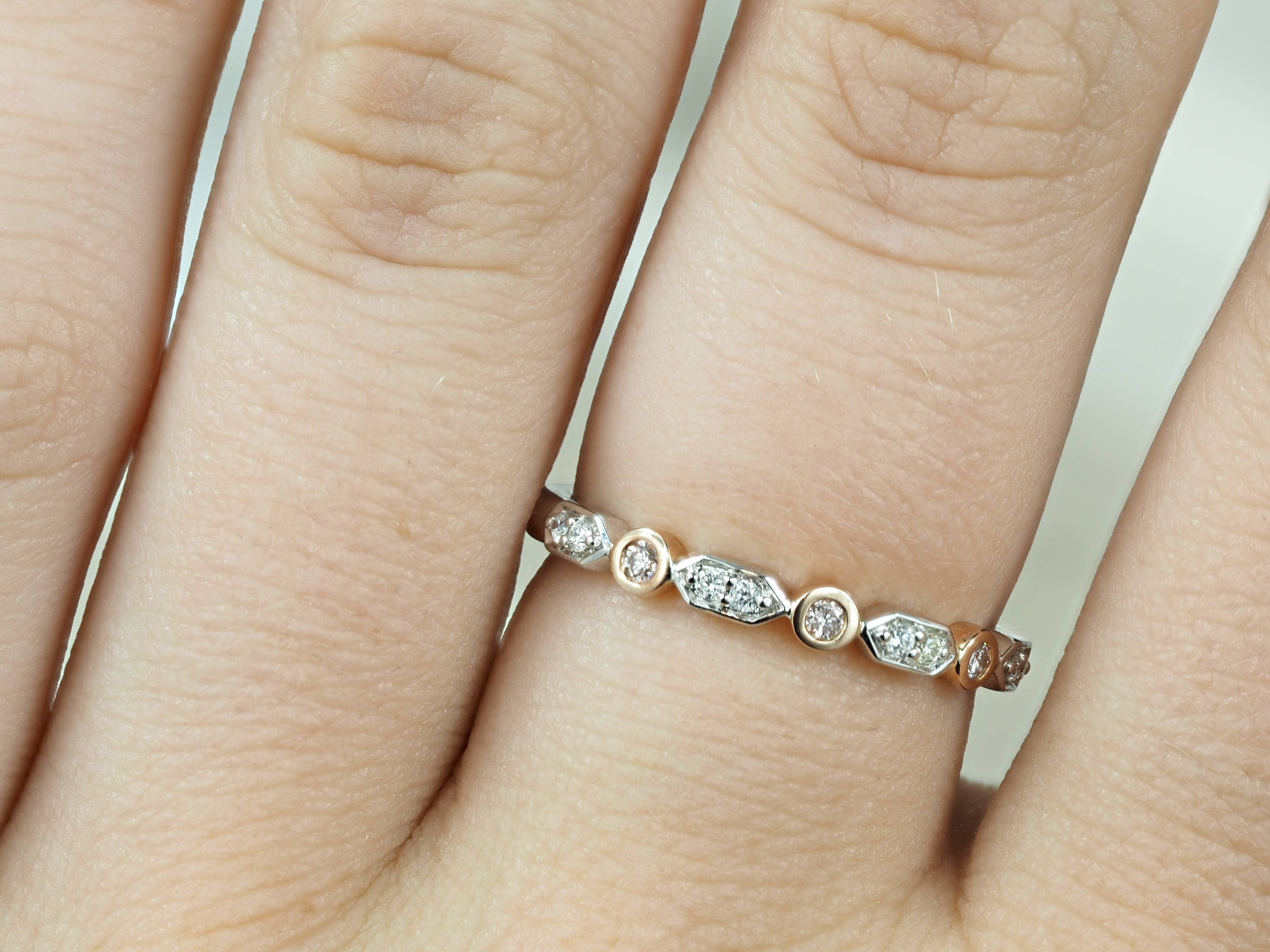9ct Rose and White Gold 'Pink Caviar' Argyle Diamond Ring, 0.13ct total