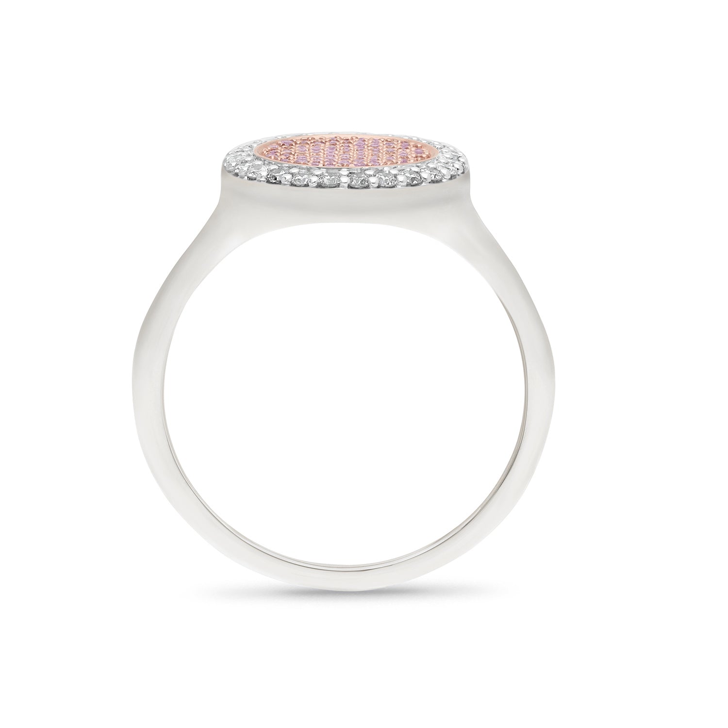 Argyle Pink Caviar Diamonds set in 9ct White, Yellow and Rose Gold, 0.32 carats total.