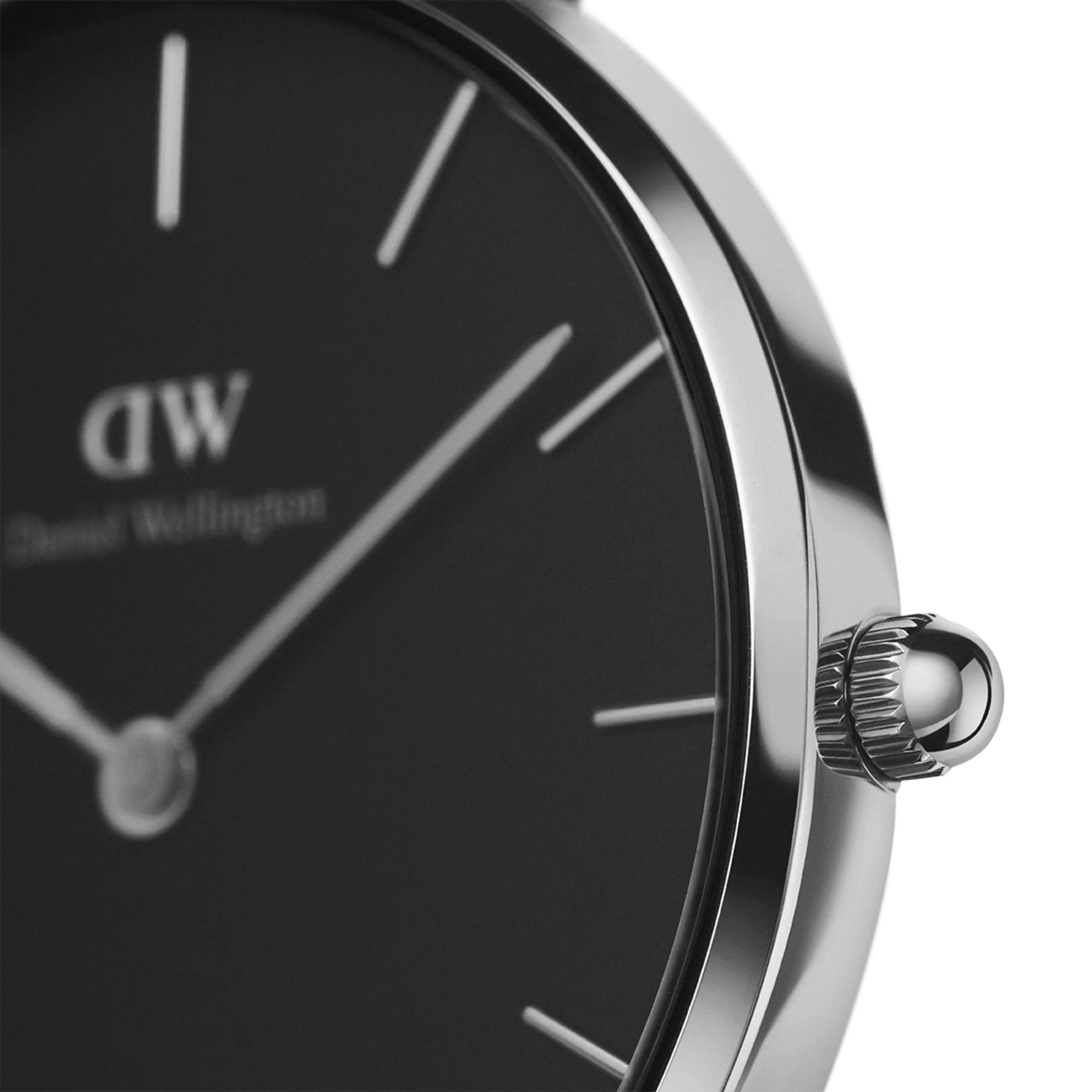 Daniel Wellington Petite 36 Sterling Silver and Black Watch