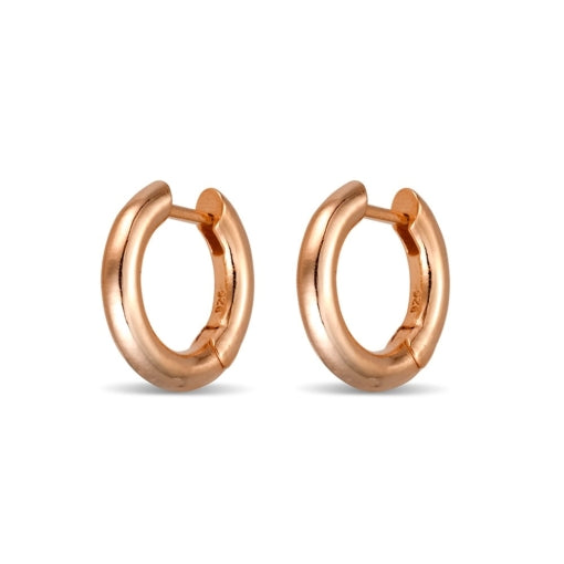 Sterling Silver Gold Plated Huggie Earrings