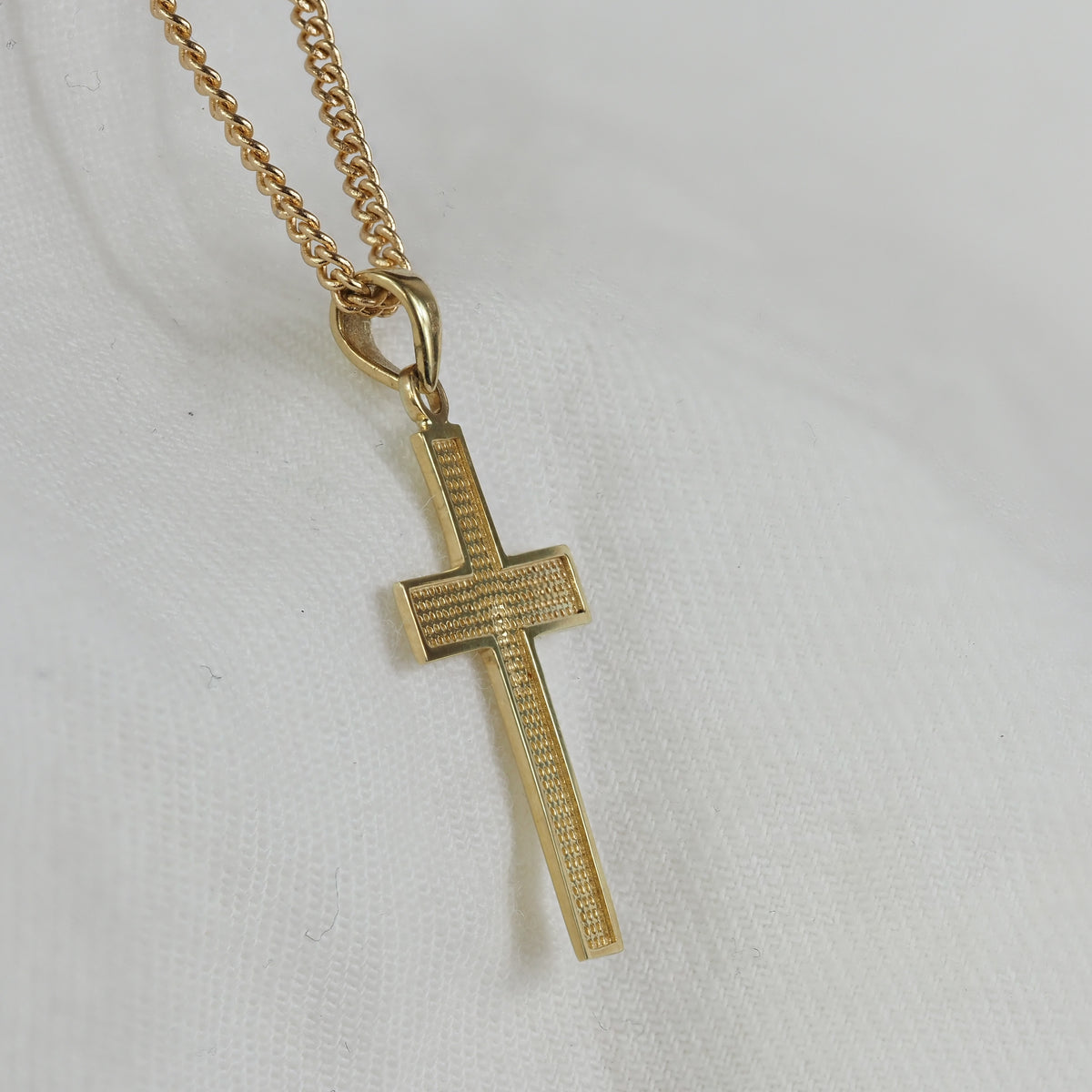 9ct Yellow Gold Plain Cross Pendant