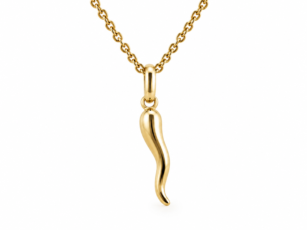 9ct Yellow Gold Horn Of Plenty Pendant, 13mm