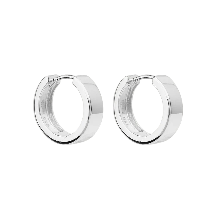 Najo Stella Huggie Earrings Silver