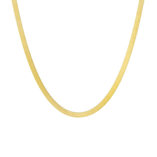 Sterling Silver Gold Plated 2.5mm Herringbone Omega Chain, 42cm