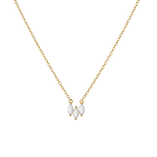 Sterling Silver Gold Plated Pendant and Chain, 47cm