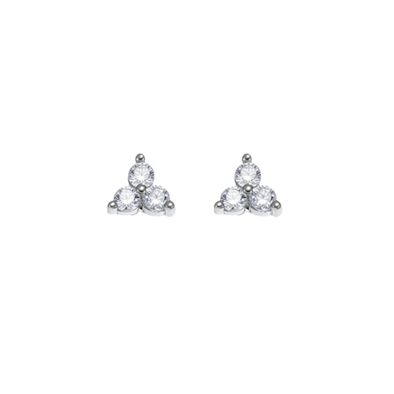 Sterling Silver Cluster Stud Earrings