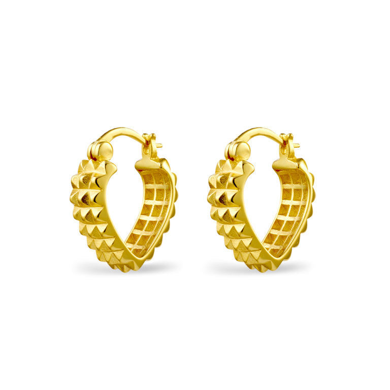 Sterling Silver Gold Plated Huggie Earrings