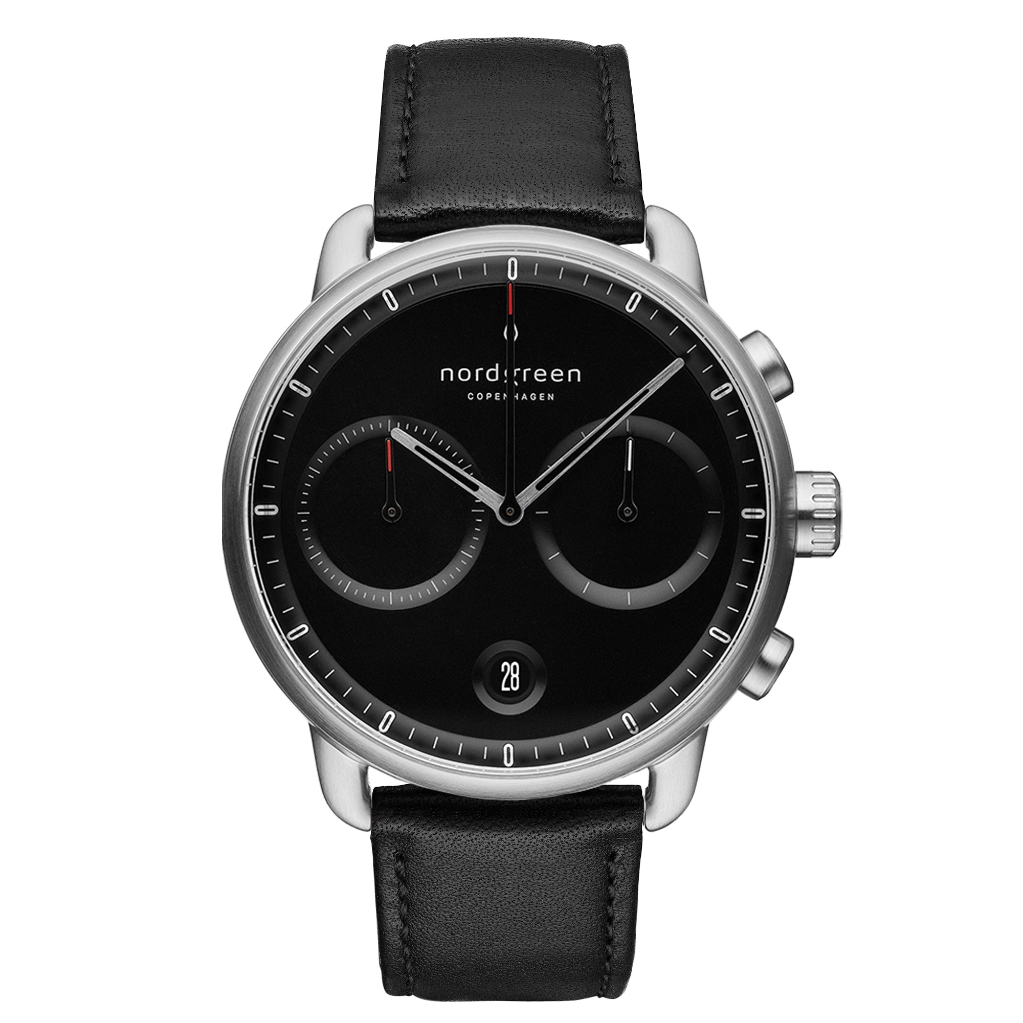 Nordgreen Pioneer 42mm Silver Black Dial Watch - view 1