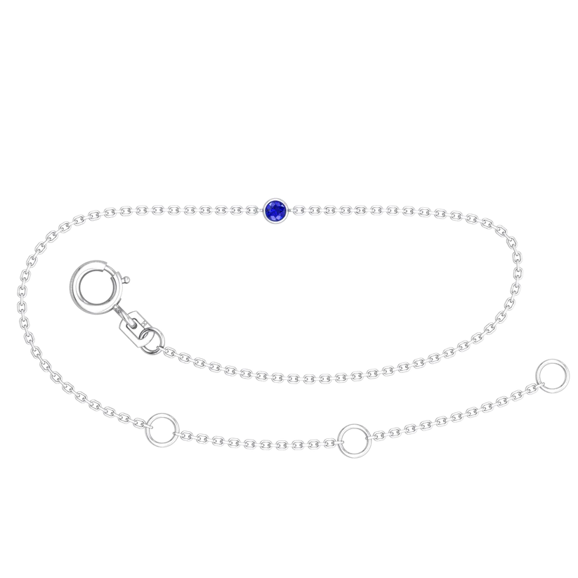 9ct White Gold Sapphire Bracelet, 19.5cm