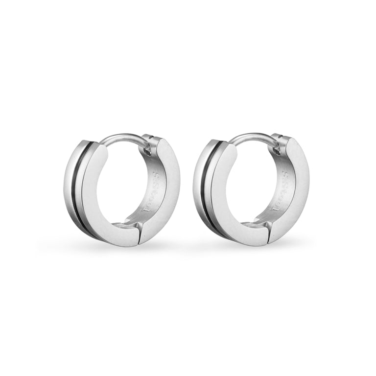 Stainless Steel 4mm Huggie Earrings