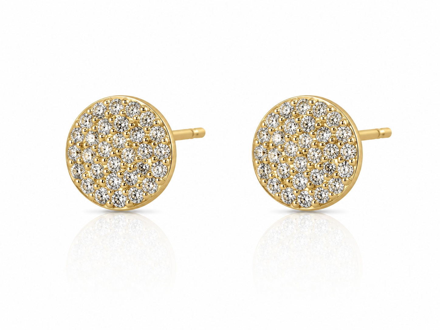 9ct Yellow Gold Cubic Zirconia Stud Earrings
