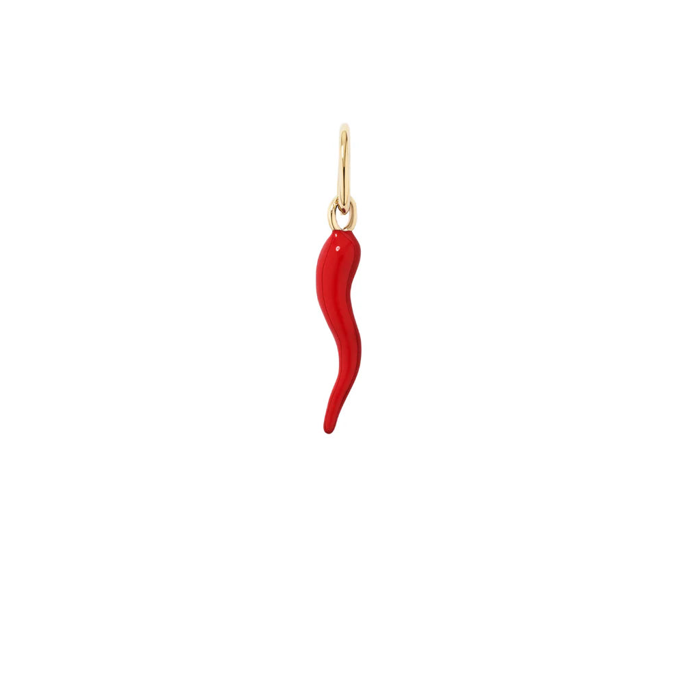 9ct Yellow Gold Red Enamel Chilli Pendant
