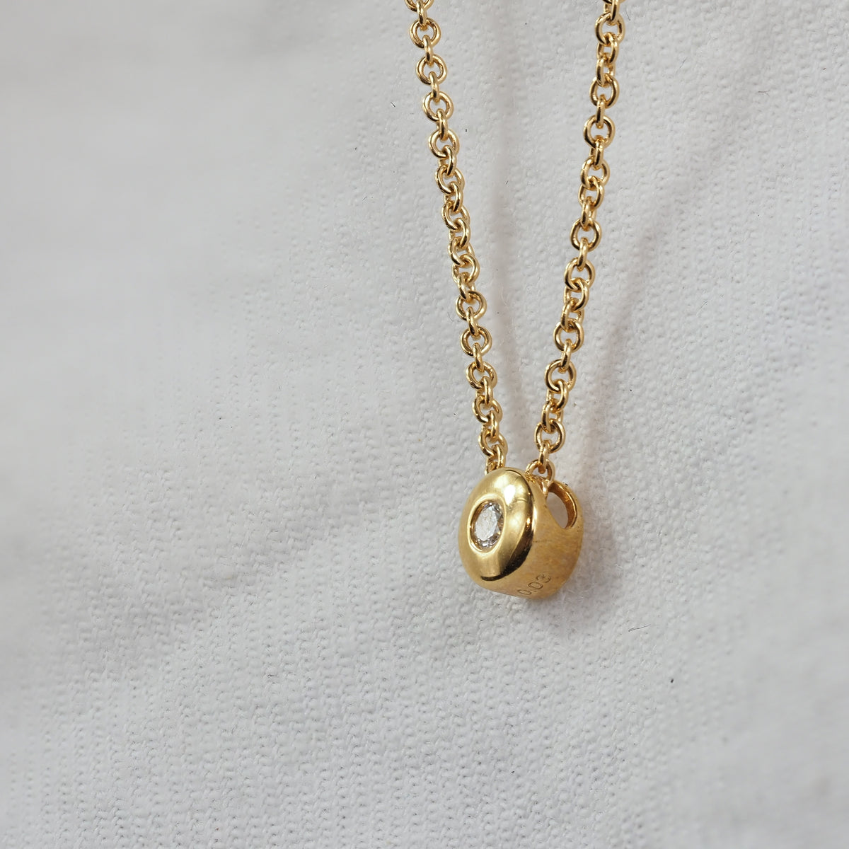 9ct Yellow Gold Diamond Necklet