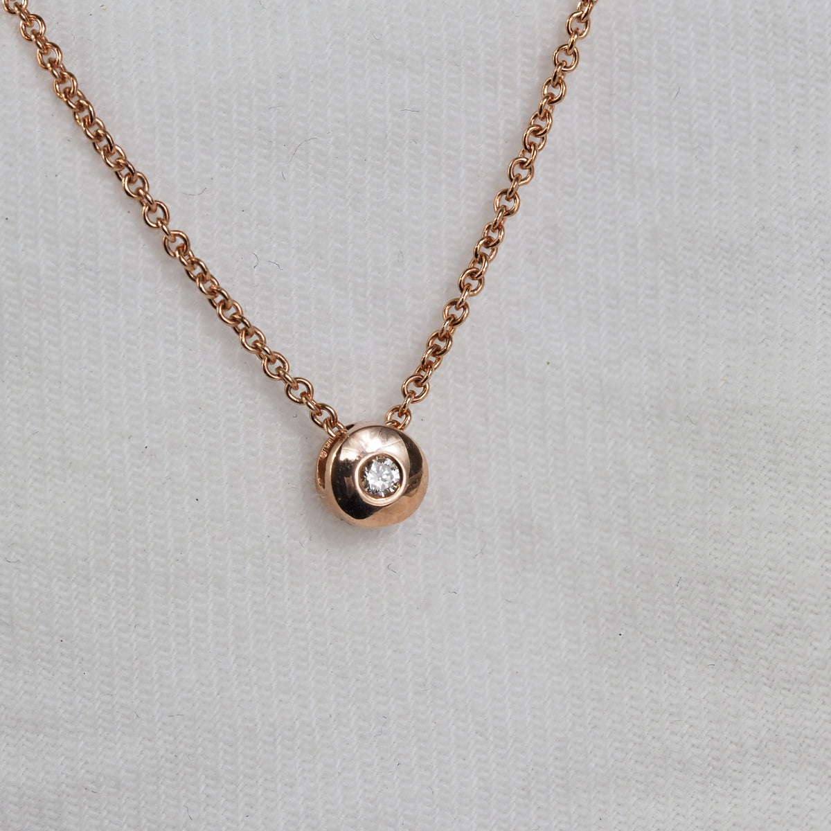 9ct Rose Gold Diamond Necklet