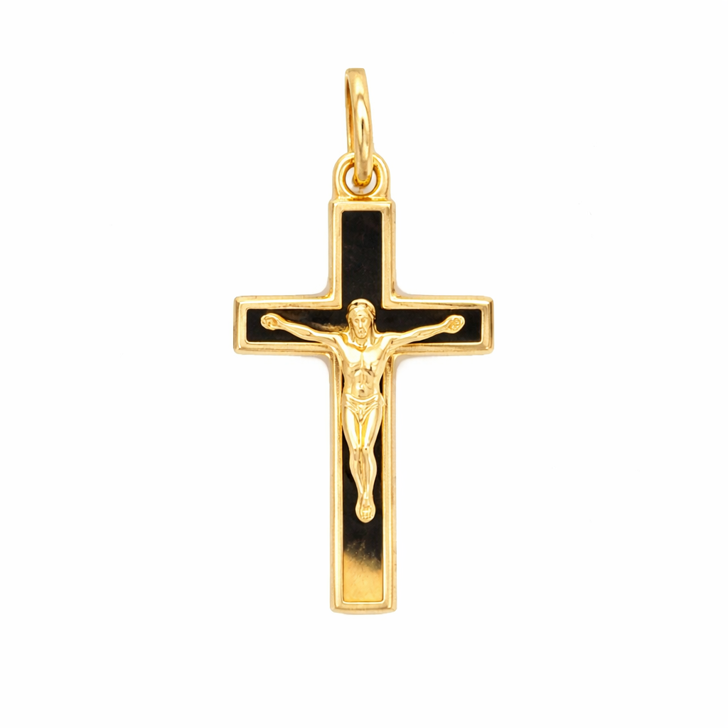 9ct Yellow Gold Solid Crucifix, 16mm