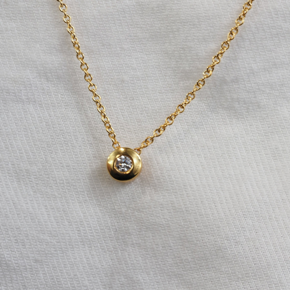 9ct Yellow Gold Diamond Necklet