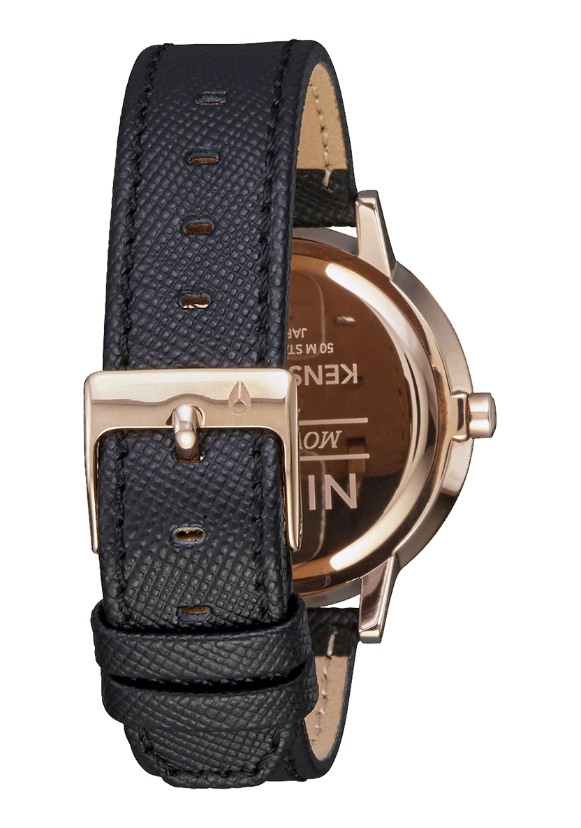 Nixon Kensington Rose Gold and Black Watch
