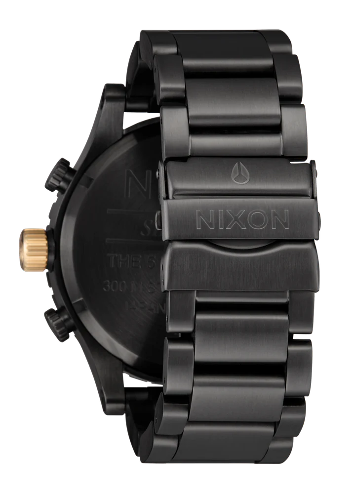 Nixon 51-30 Chronograph Gunmetal and Gold Watch