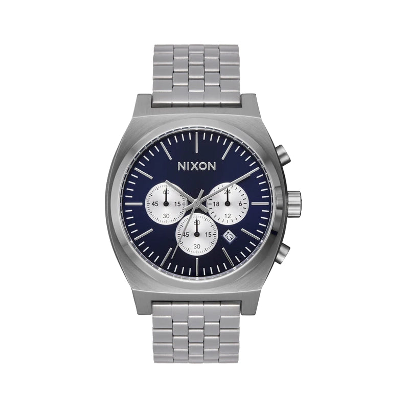 Nixon Time Teller Chrono Silver and midnight watch