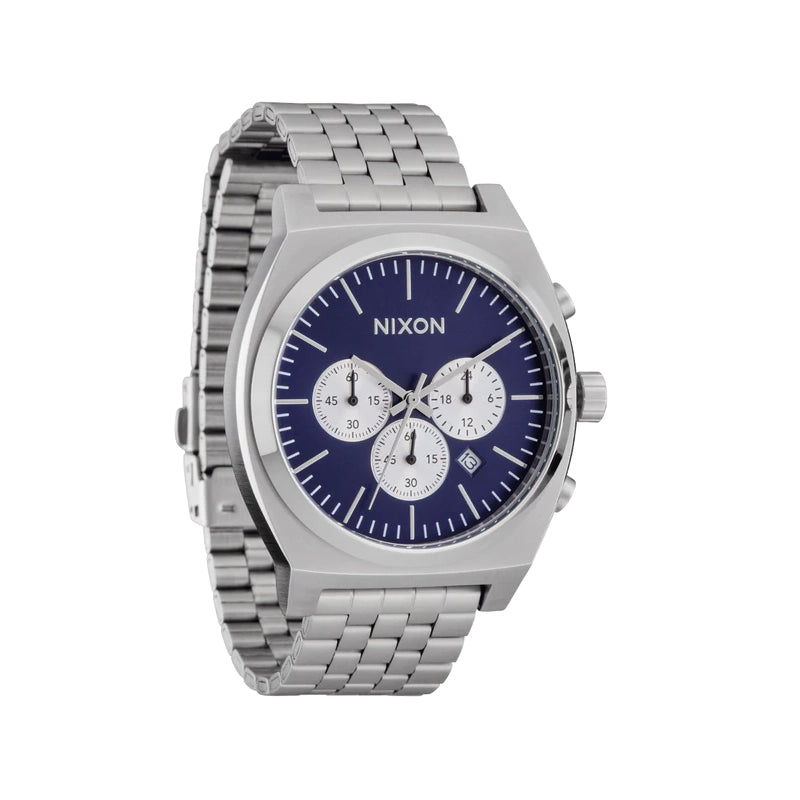 Nixon Time Teller Chrono Silver and midnight watch
