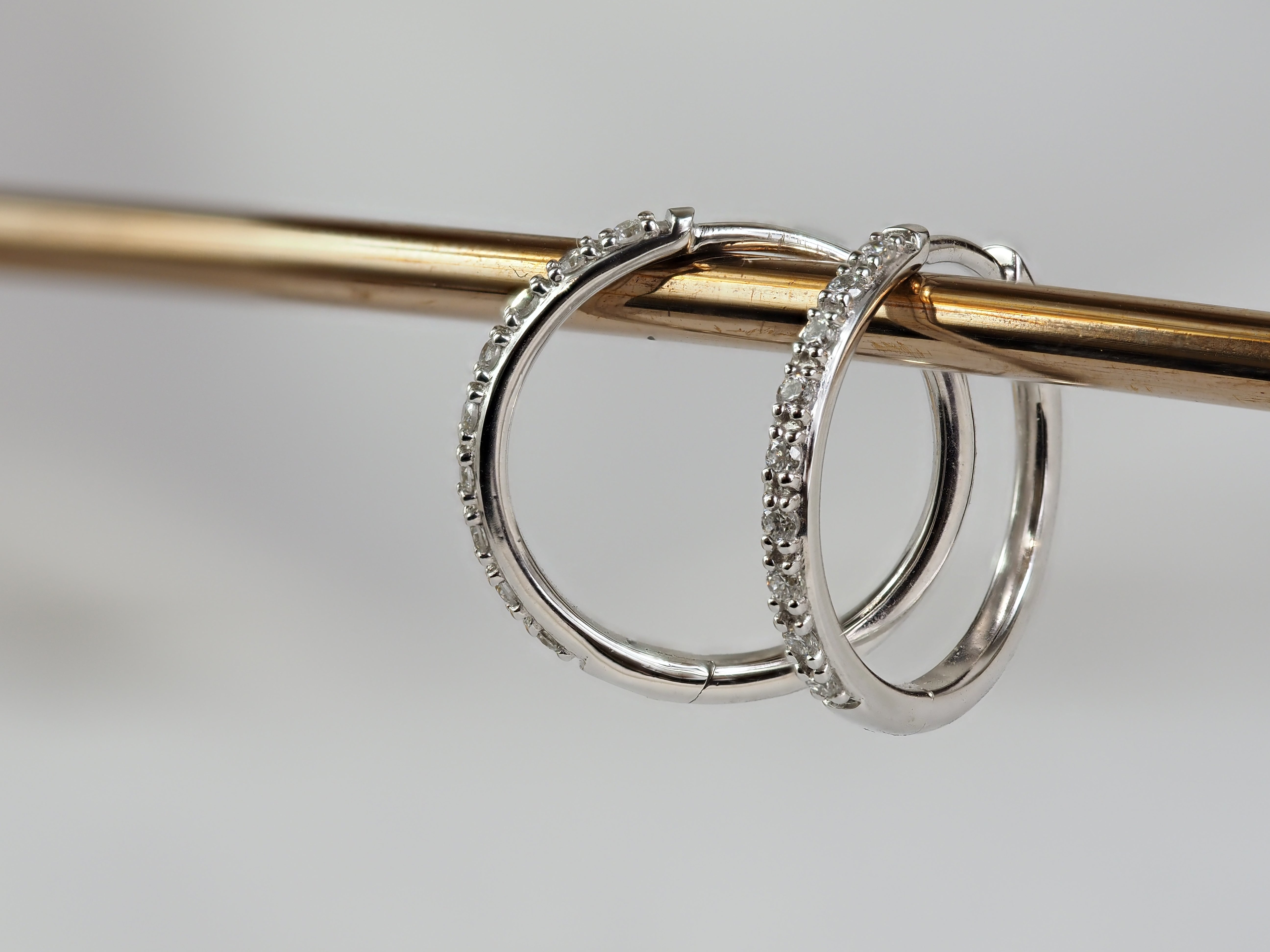 9ct Yellow Gold Lab-Grown Diamond Huggie Earrings, 0.16ct total