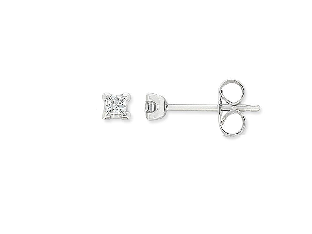 9Ct White Gold 0.15Ct Diamond Stud Earrings