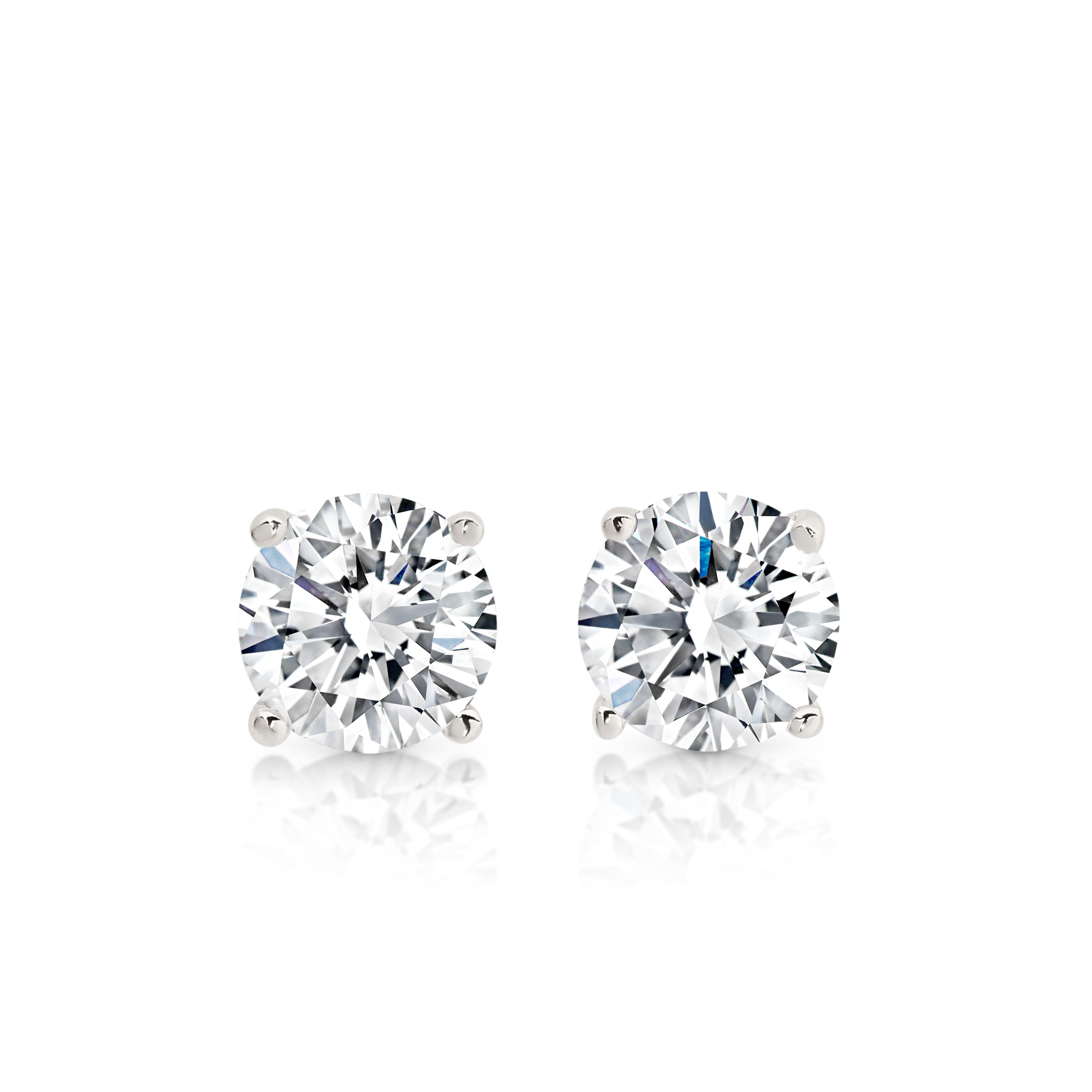 Sterling Silver Cubic Zirconia Stud Earrings