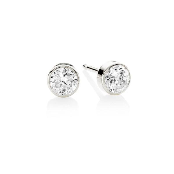 Sterling Silver Cubic Zirconia Stud Earrings