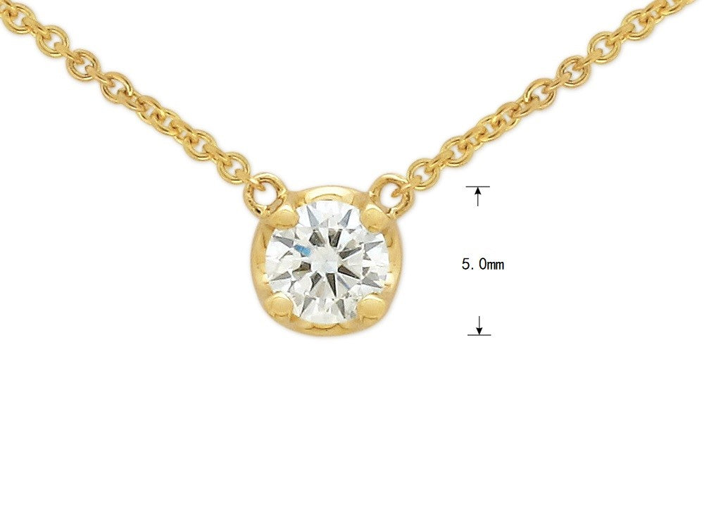 9ct Yellow gold Round Diamond anchor necklet, 0.20ct total