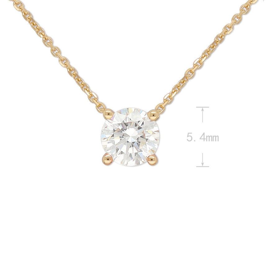 9ct Yellow Gold Lab-Grown Diamond Slider Pendant, 0.60ct