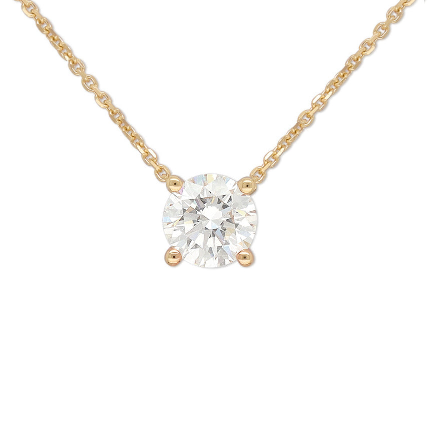 9ct Yellow Gold Lab-Grown Diamond Slider Pendant, 0.60ct