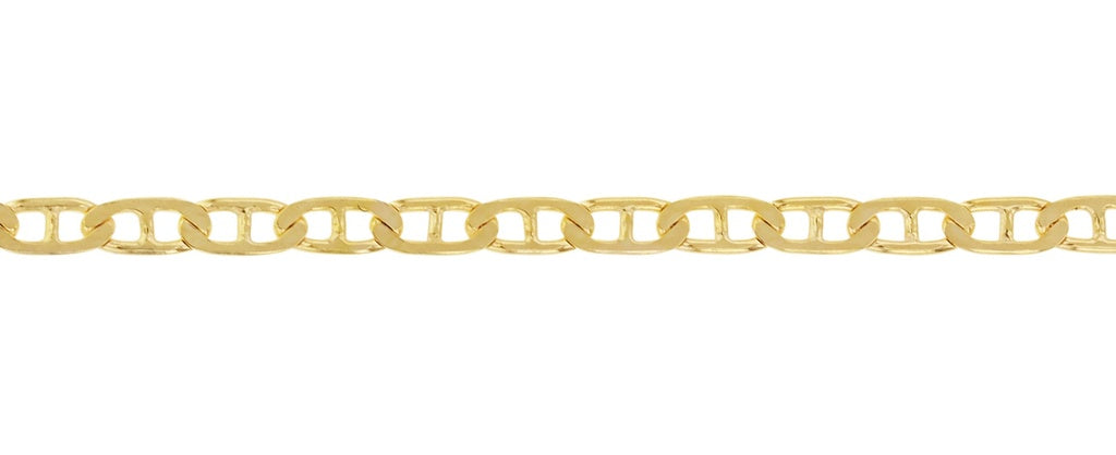 9ct Yellow Gold Anchor Chain, 2.5mm, 45cm