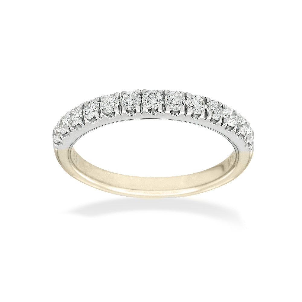 18ct Yellow and White Gold Diamond Band, equaling 0.50ct