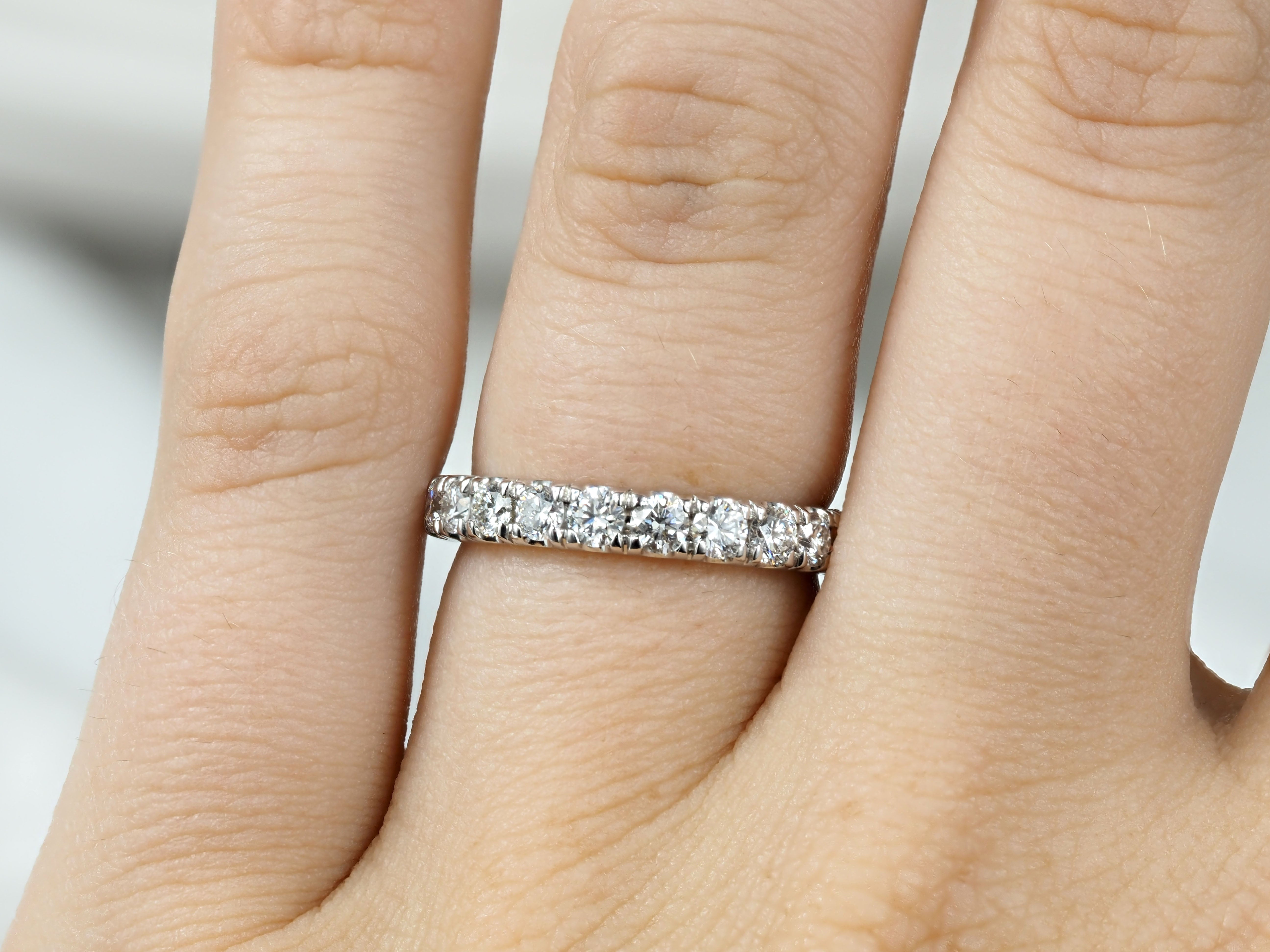 18ct White Gold Round Brilliant Cut Diamond Ring, 0.79ct Total