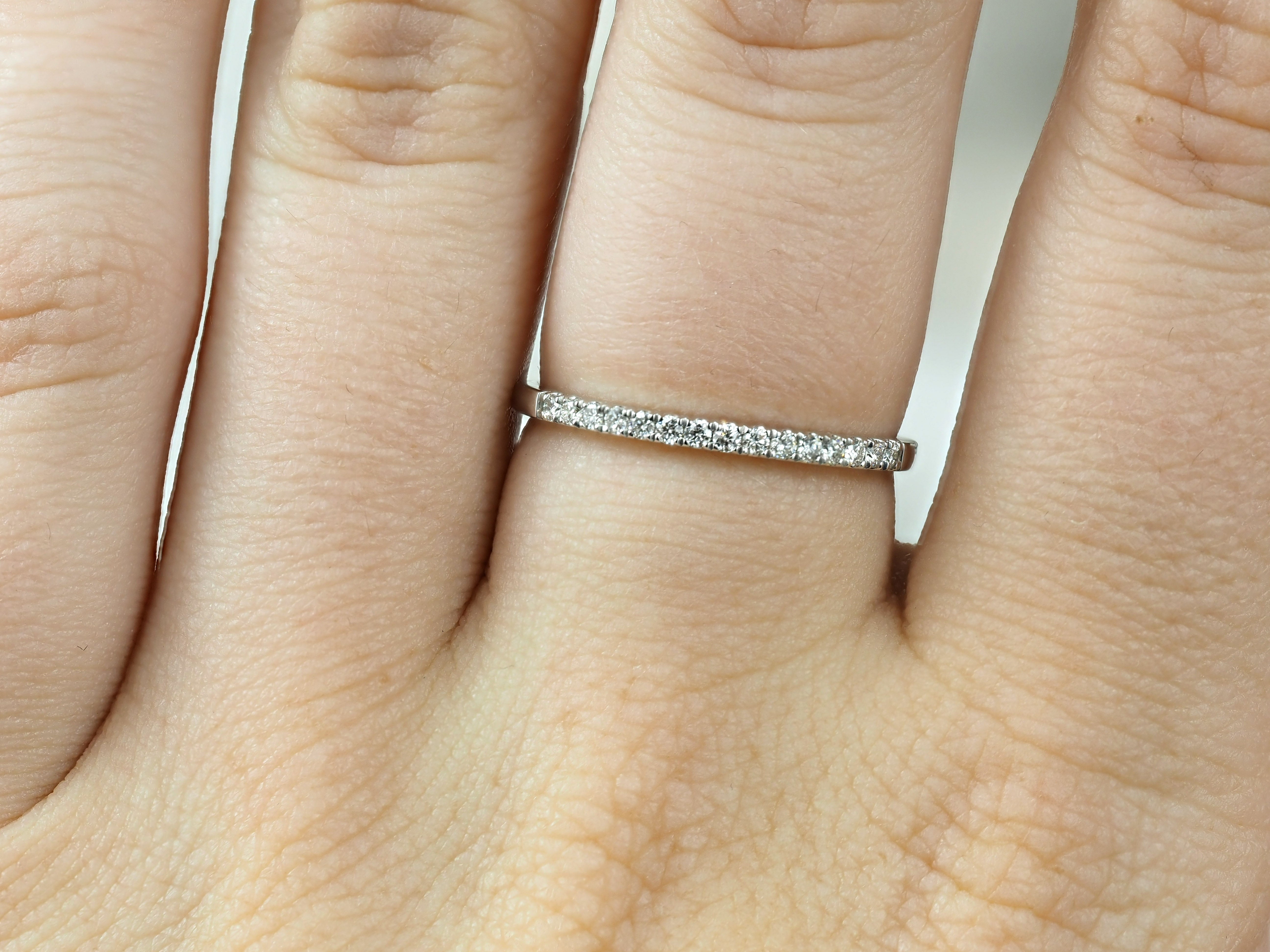 9ct White Gold Claw Set Round Brilliant Cut Diamond Ring, 0.15ct total