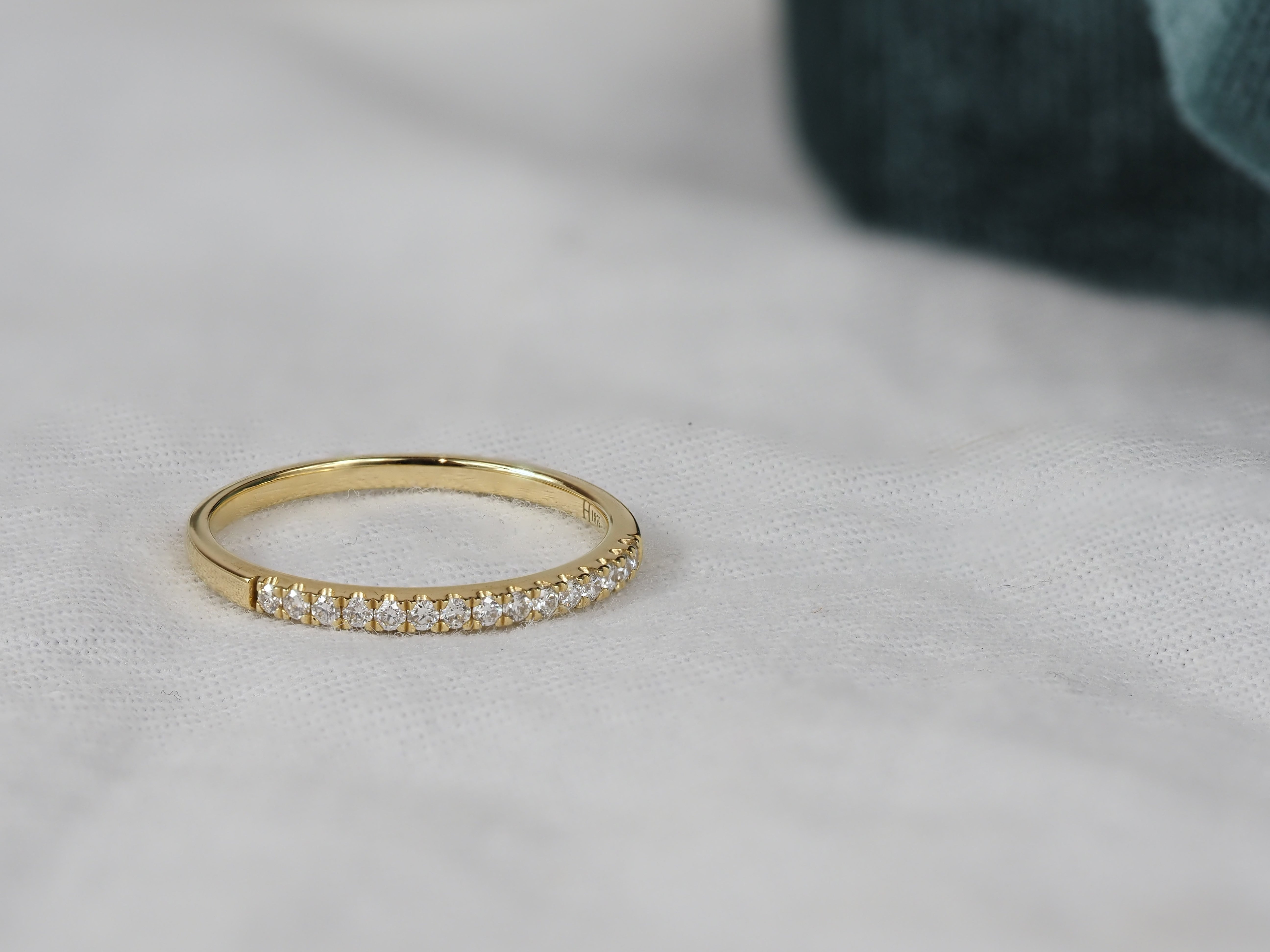 18ct Yellow Gold Round Brilliant cut Diamond Ring, 0.15ct total