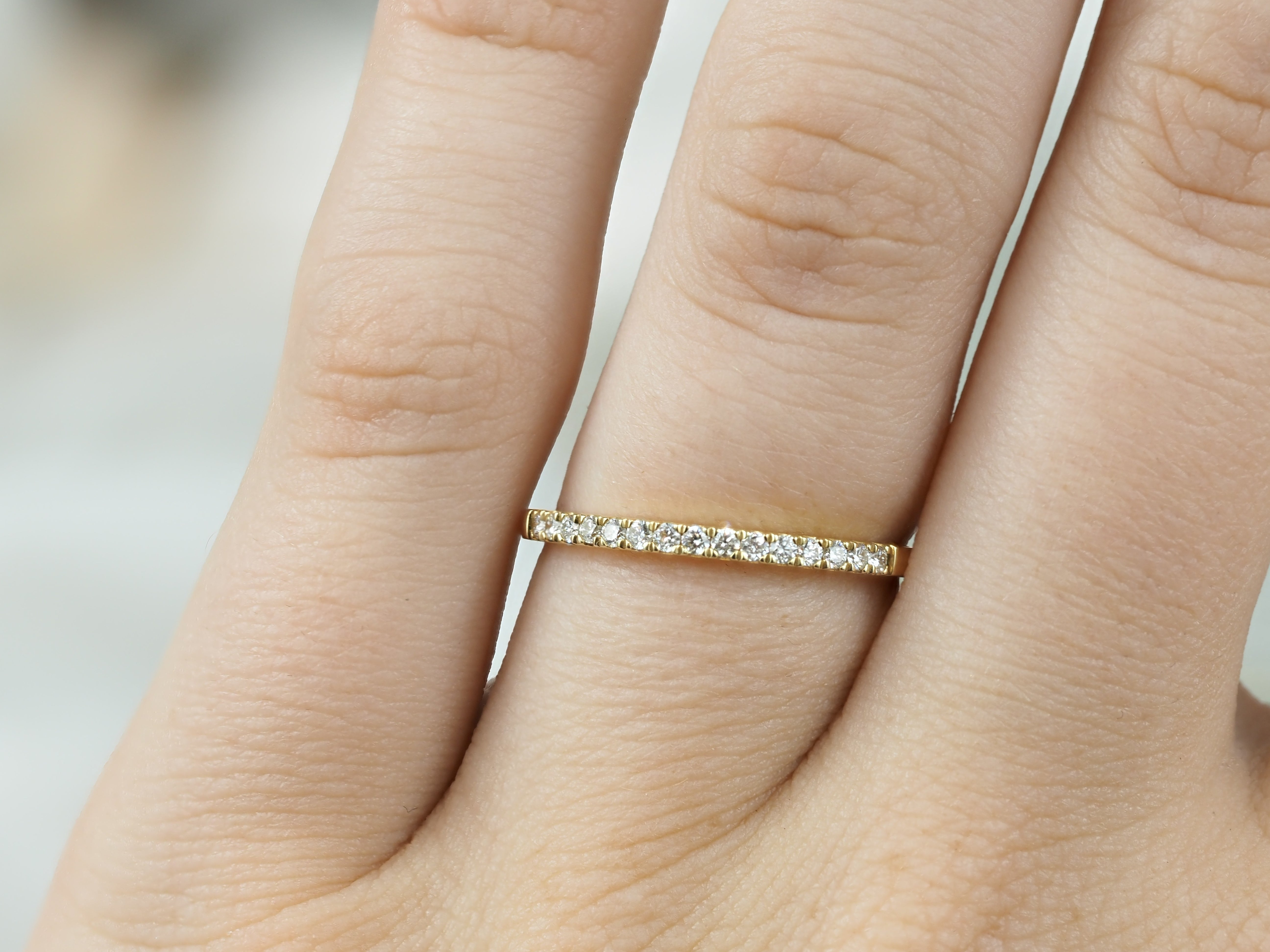 18ct Yellow Gold Round Brilliant cut Diamond Ring, 0.15ct total