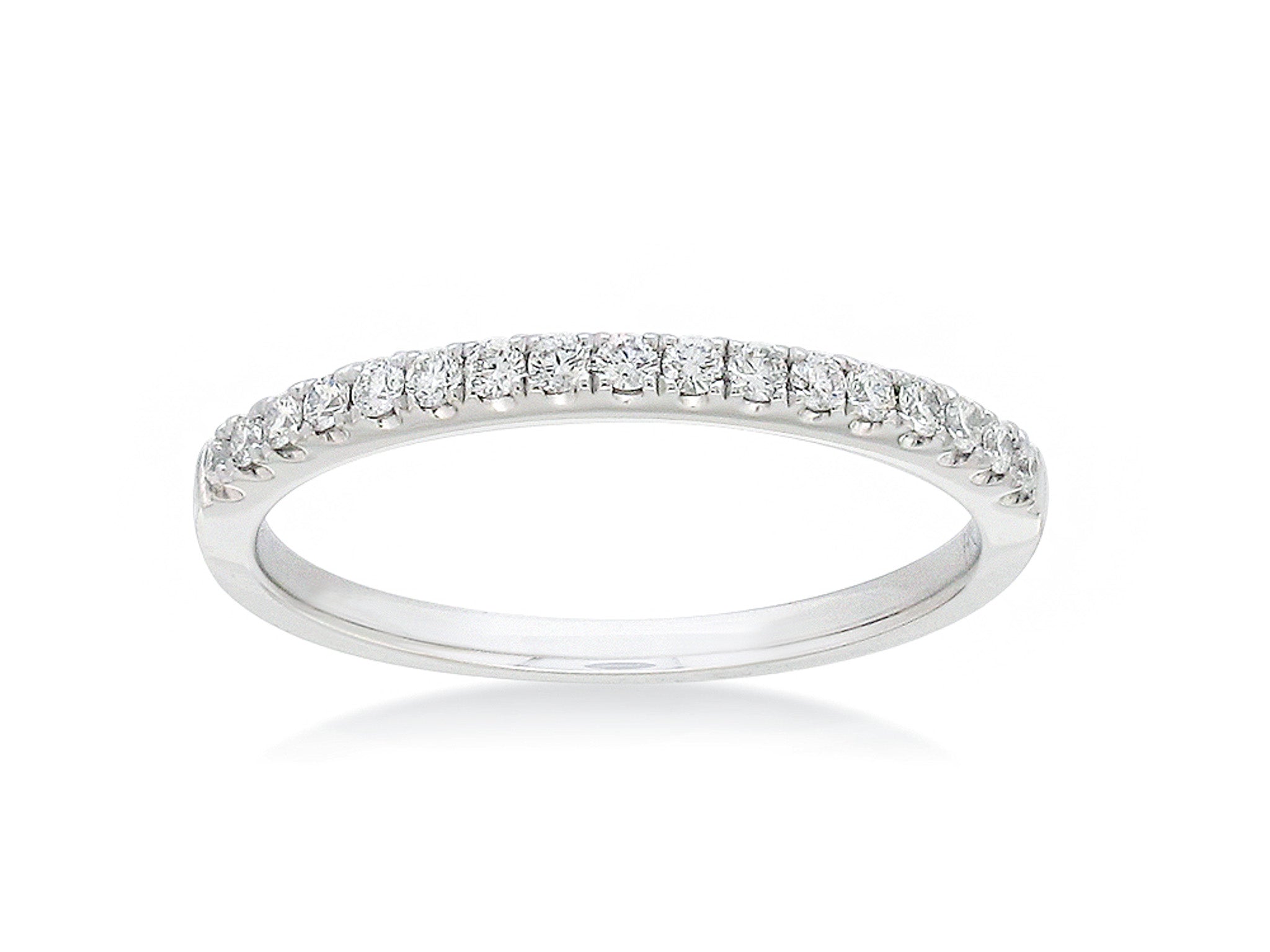 9ct White Gold Claw Set Round Brilliant Cut Diamond Ring, 0.15ct total